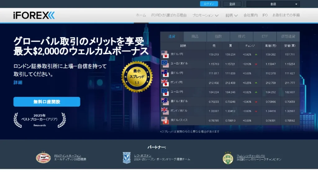 iFOREXは日本語対応のおすすめ海外FX業者