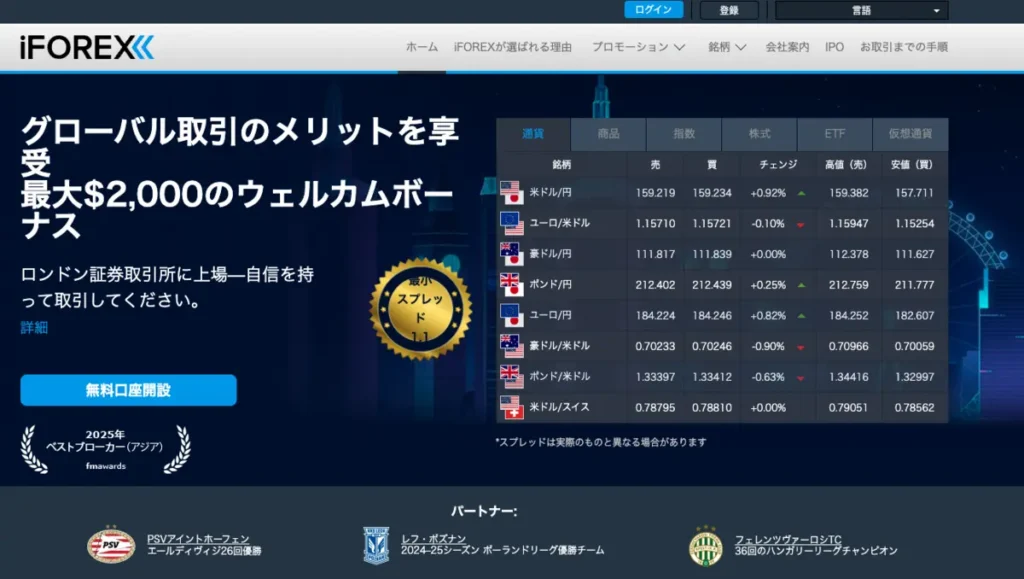 海外FXおすすめランキング5位はiFOREX