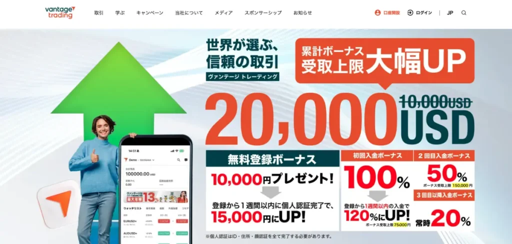 海外FXおすすめランキング2位はVantage Trading