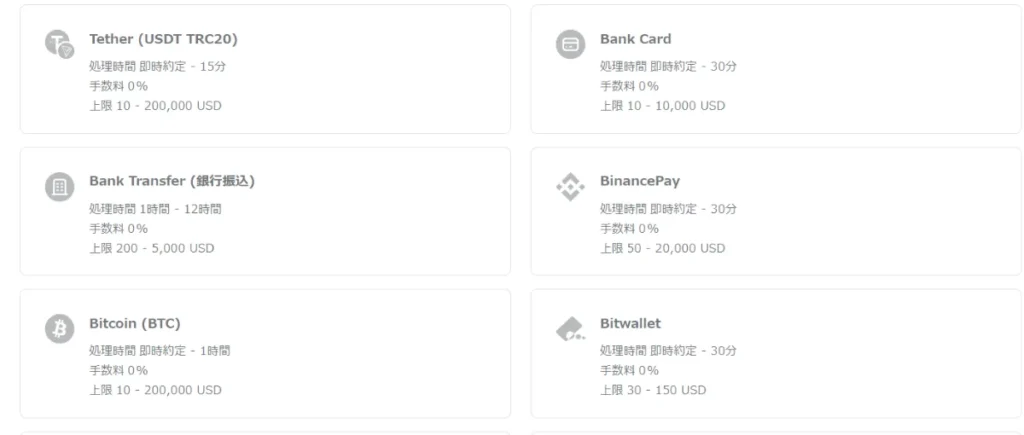 Exnessの入出金方法2