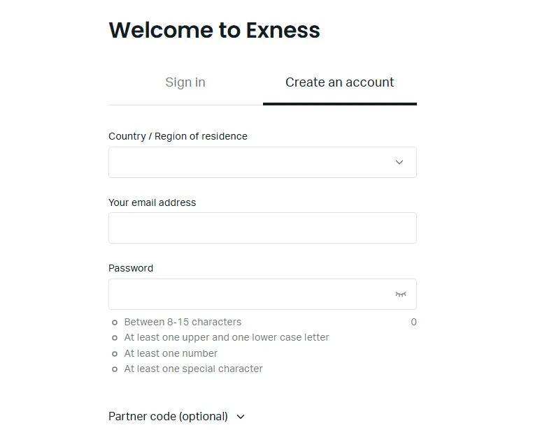 Exnessの始め方・口座開設の流れ1