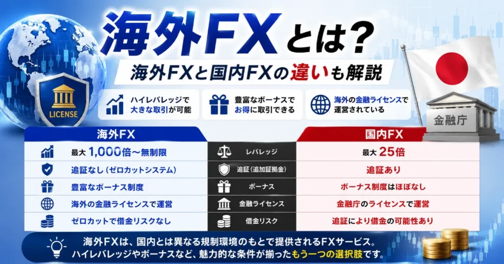 海外FXとは？国内FXとの違いも解説